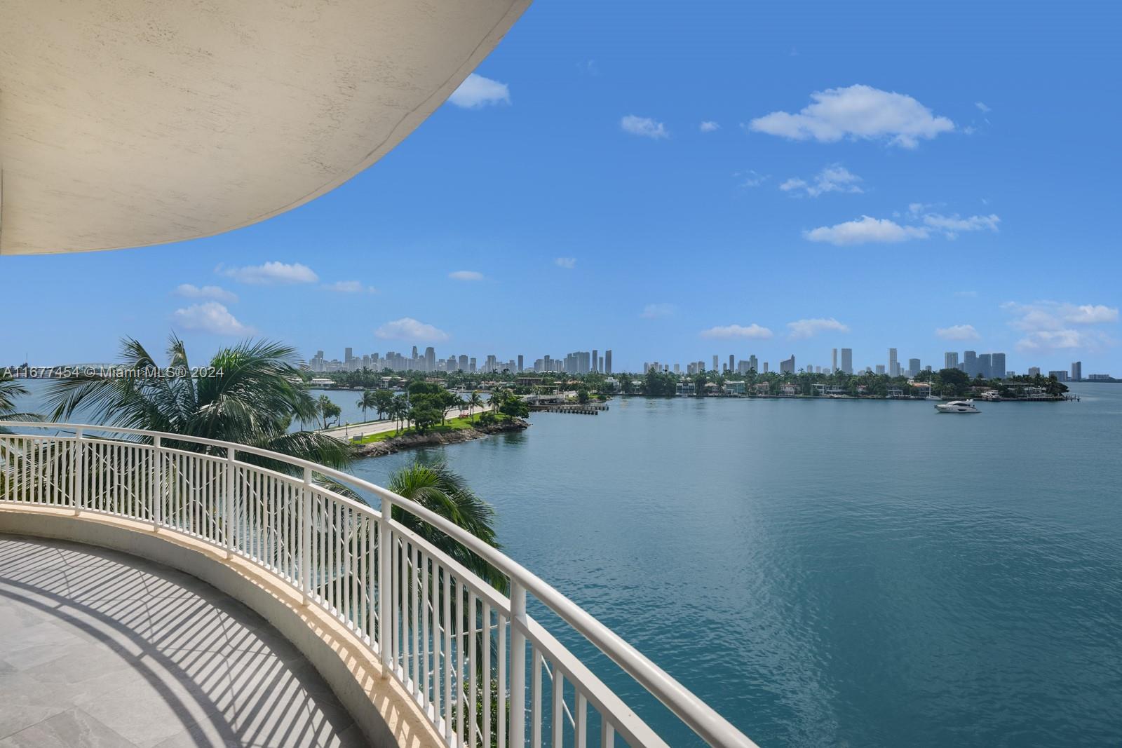 a view of a lake from a balcony