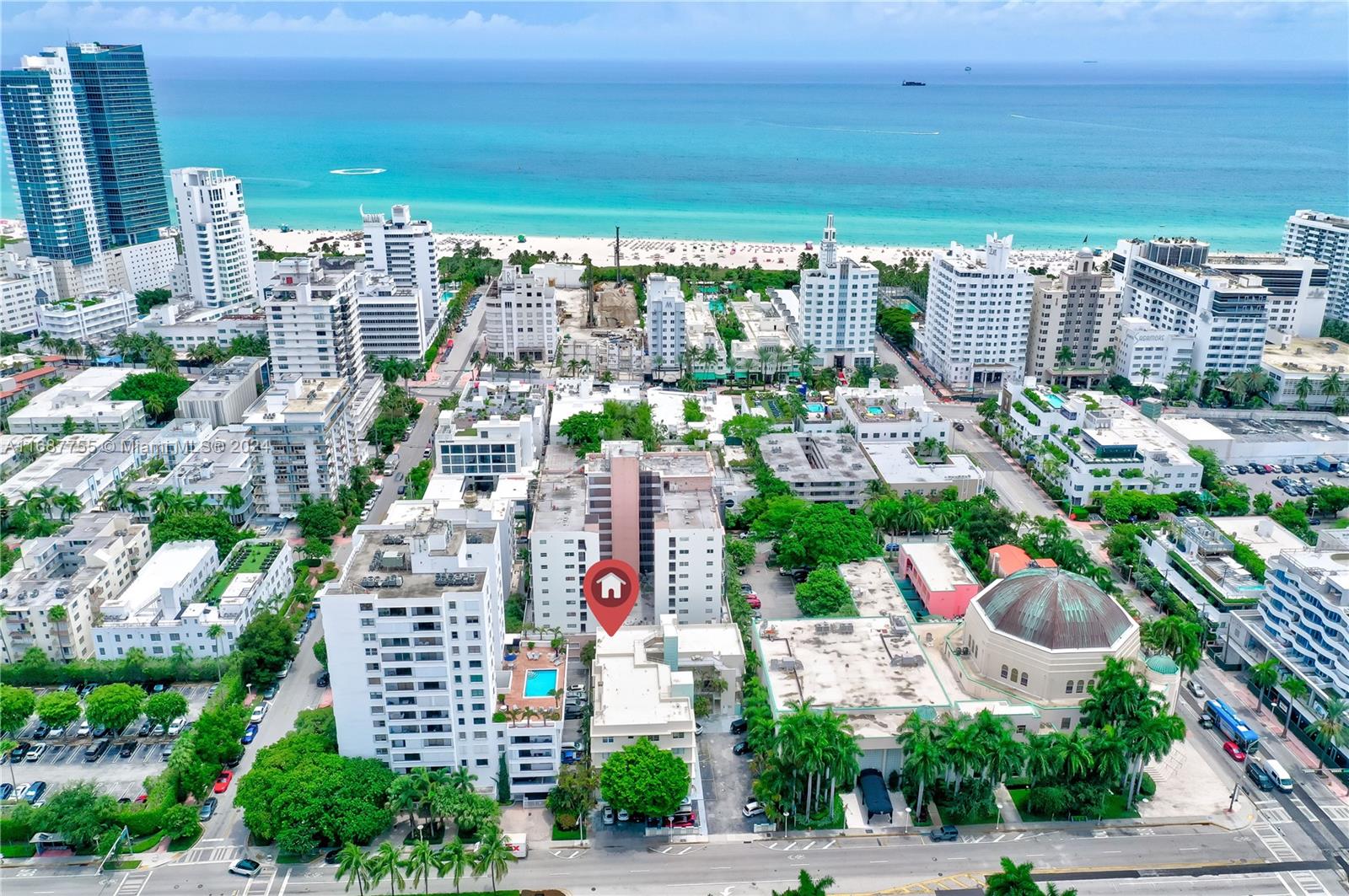 a aerial view of multiple house