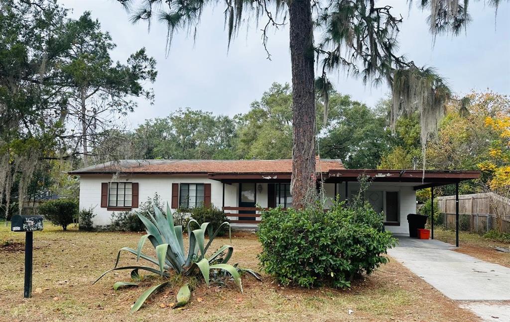 a view of a house with a patio