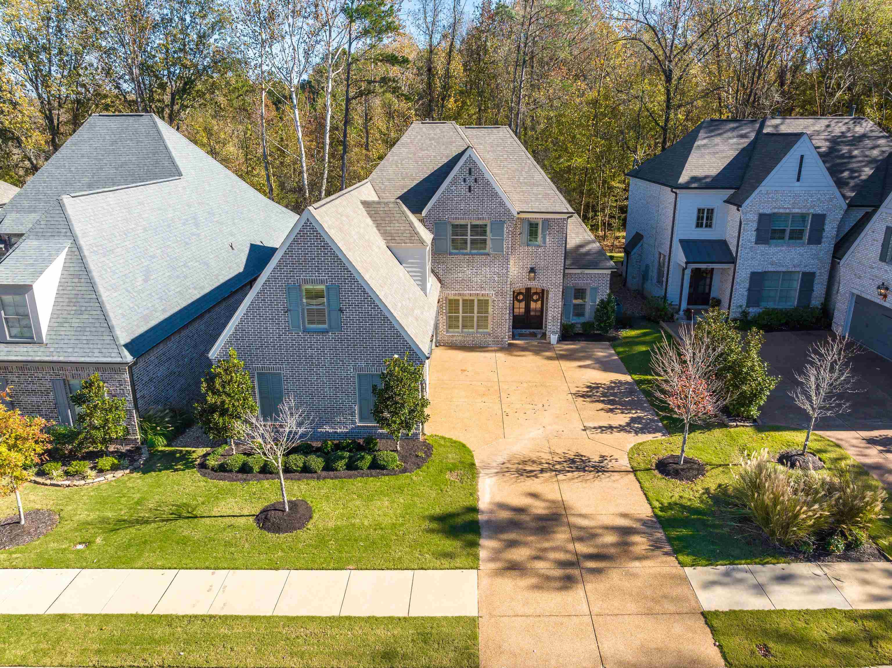 View of front of property with a front lawn