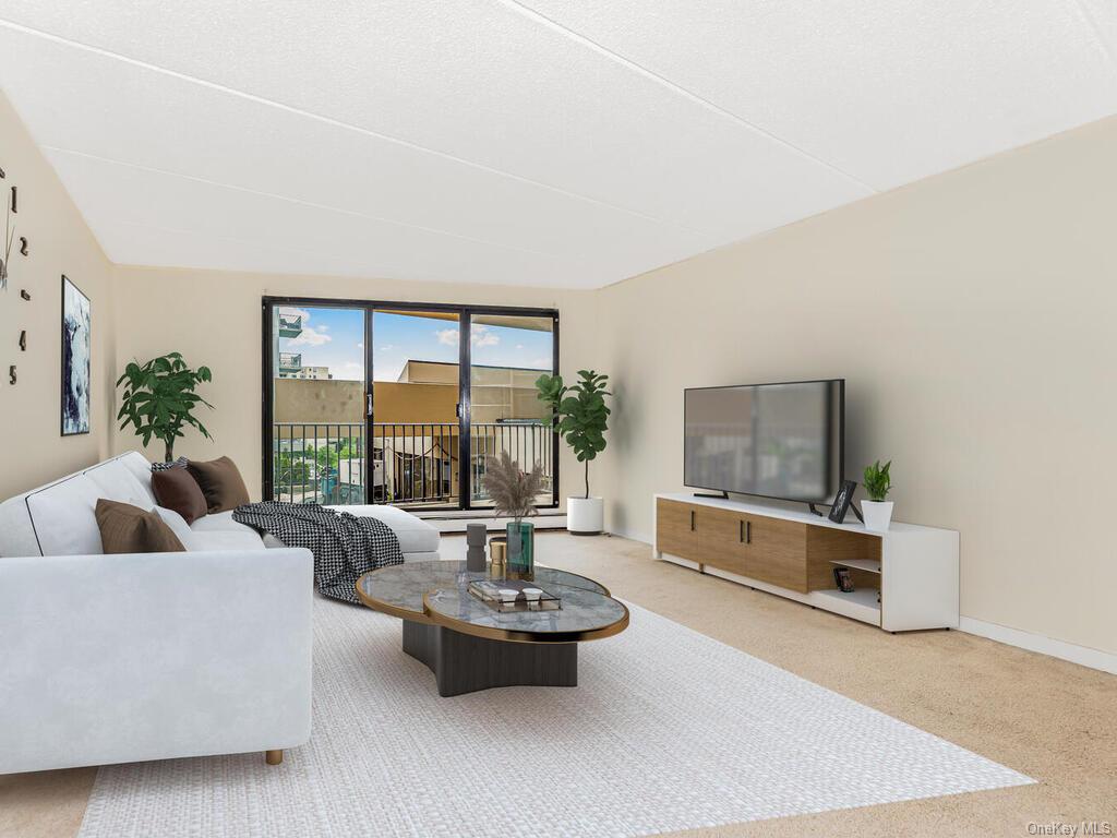 View of carpeted living room