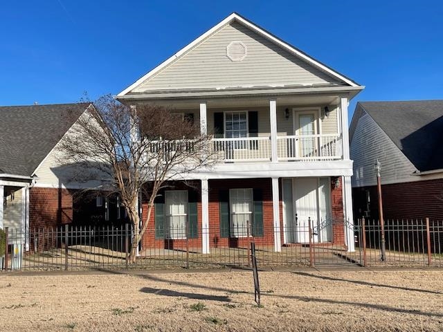 a front view of a house