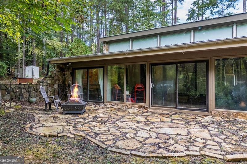 a view of a house with a patio