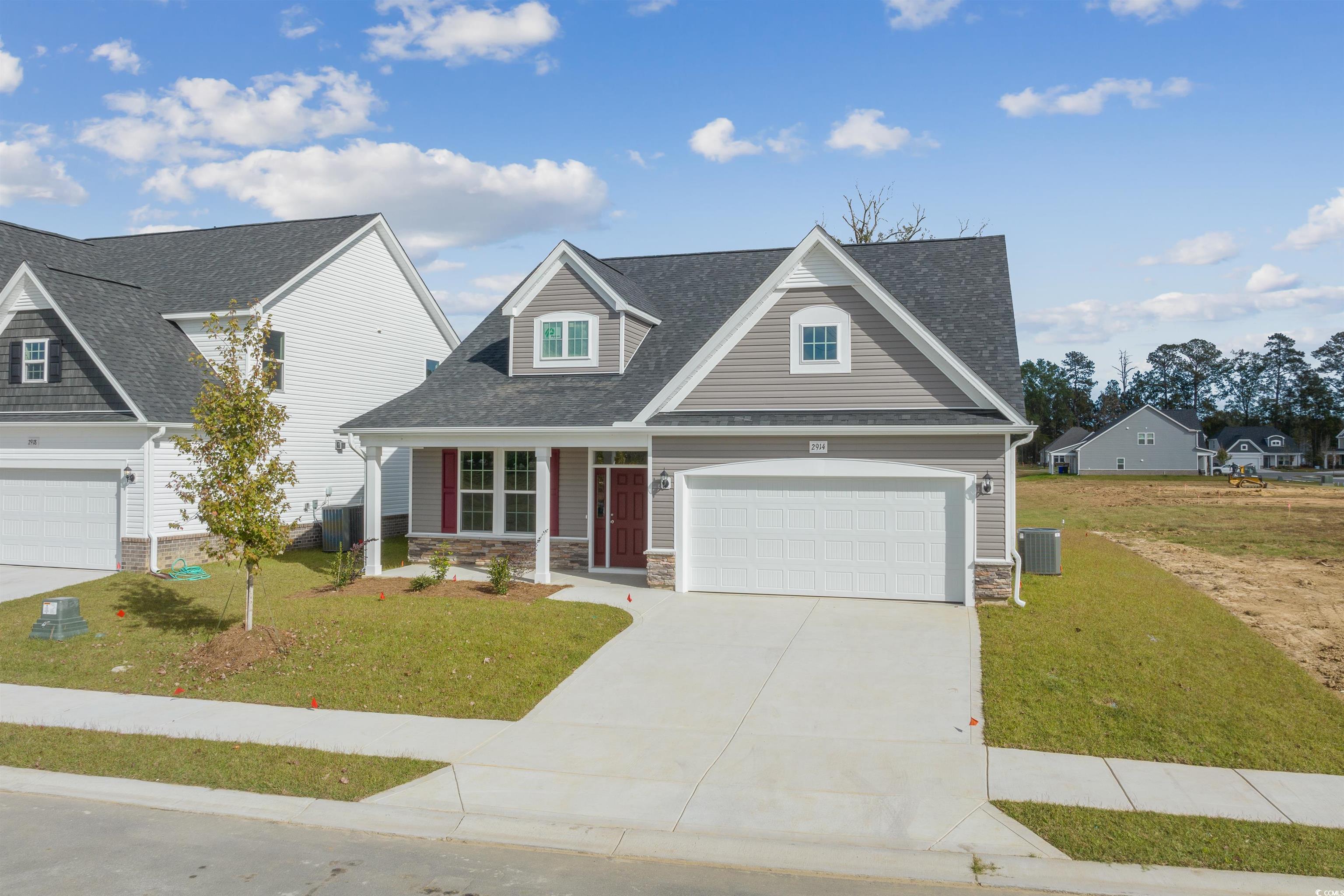 Craftsman inspired home with central air condition