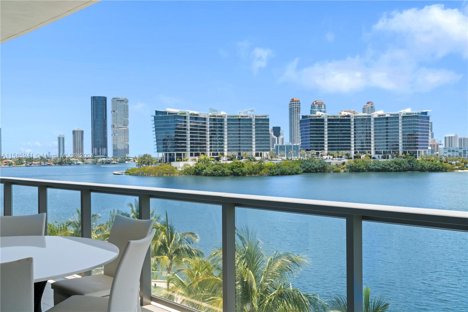 a view of a balcony with city view