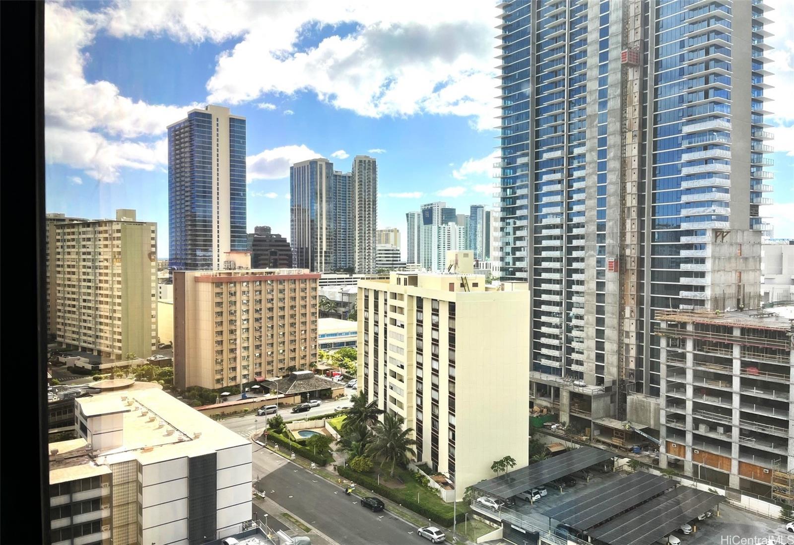 a view of city with balcony