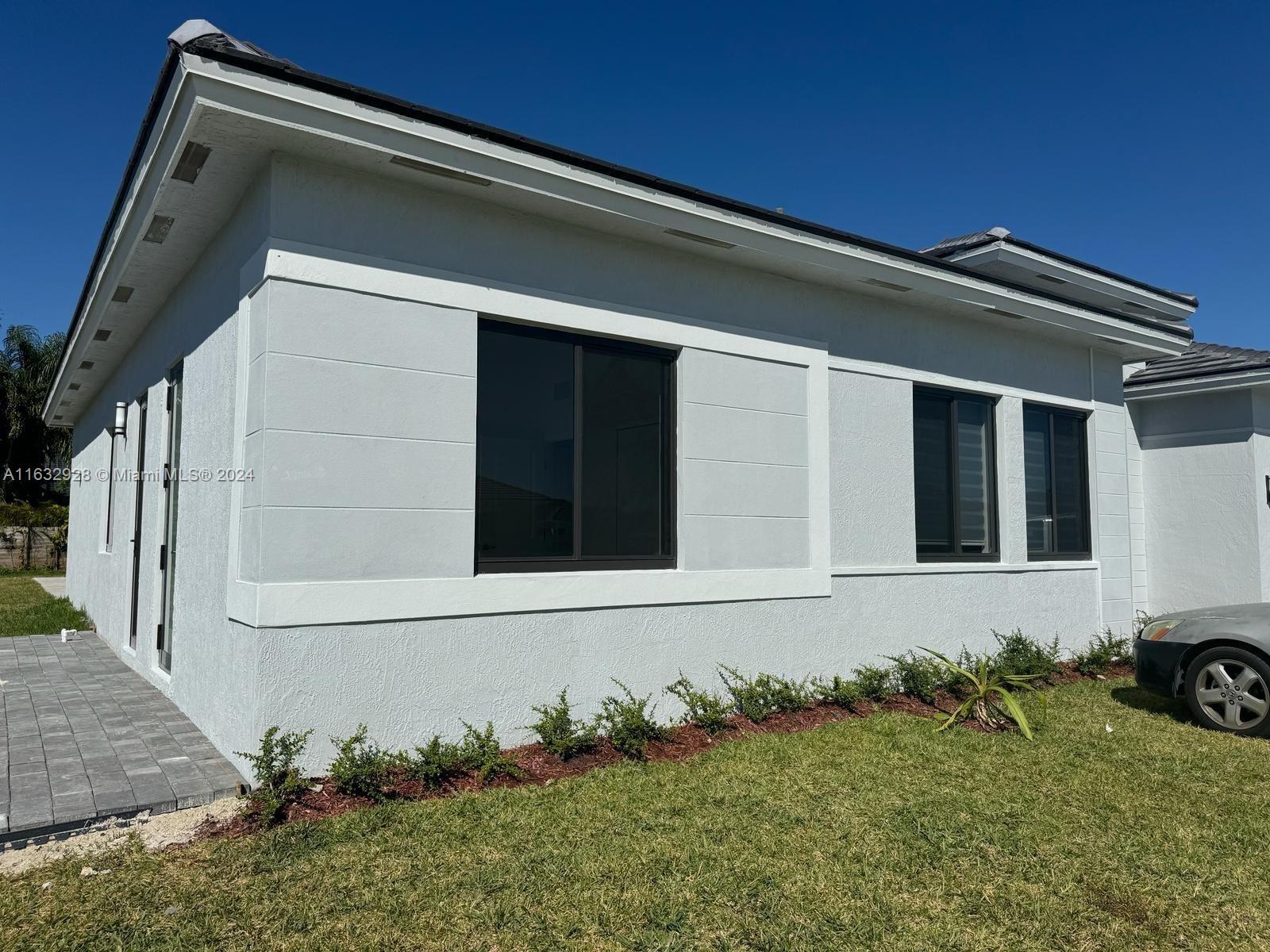 a front view of a house