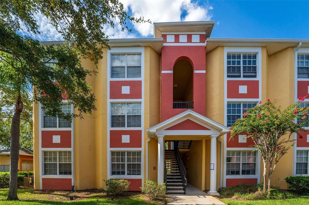 a front view of a multi story residential apartment building