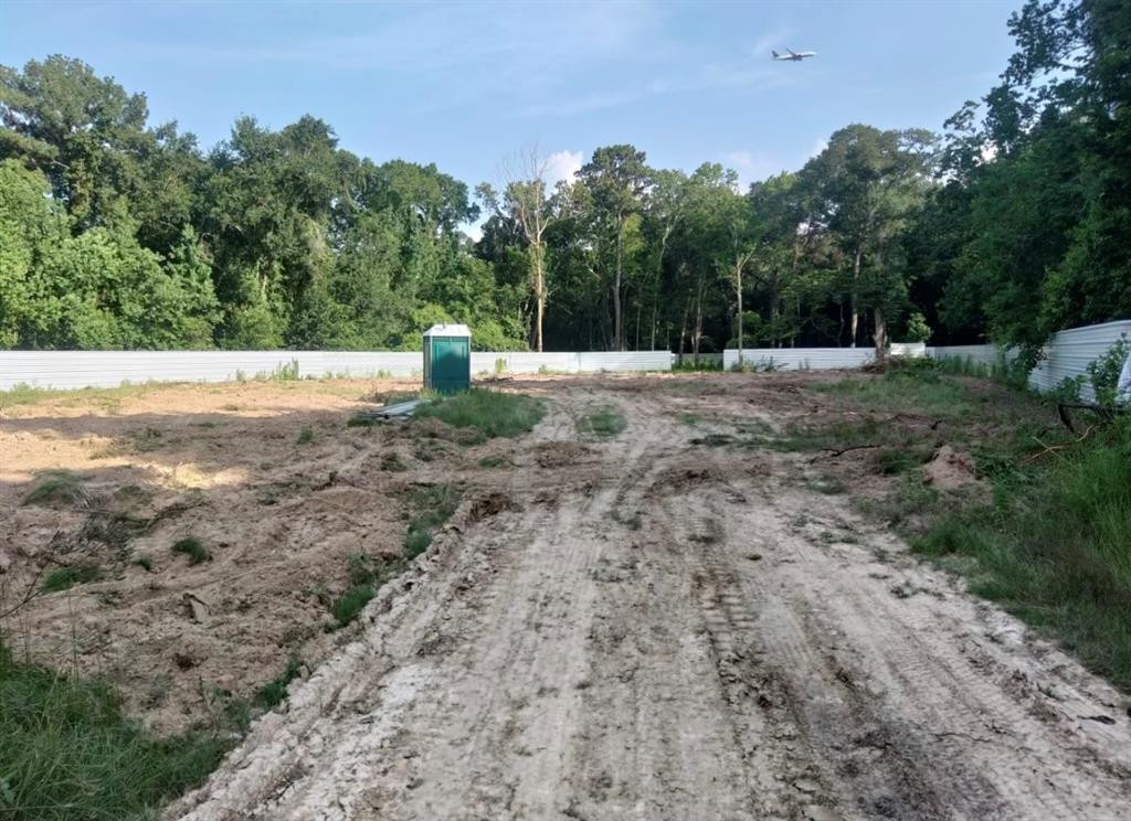 a view of a yard with a tree