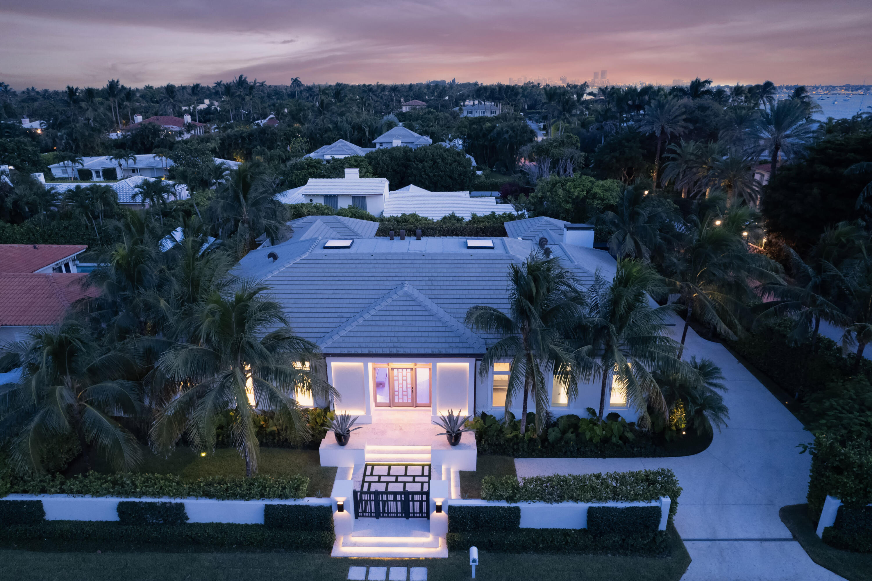 an aerial view of multiple house