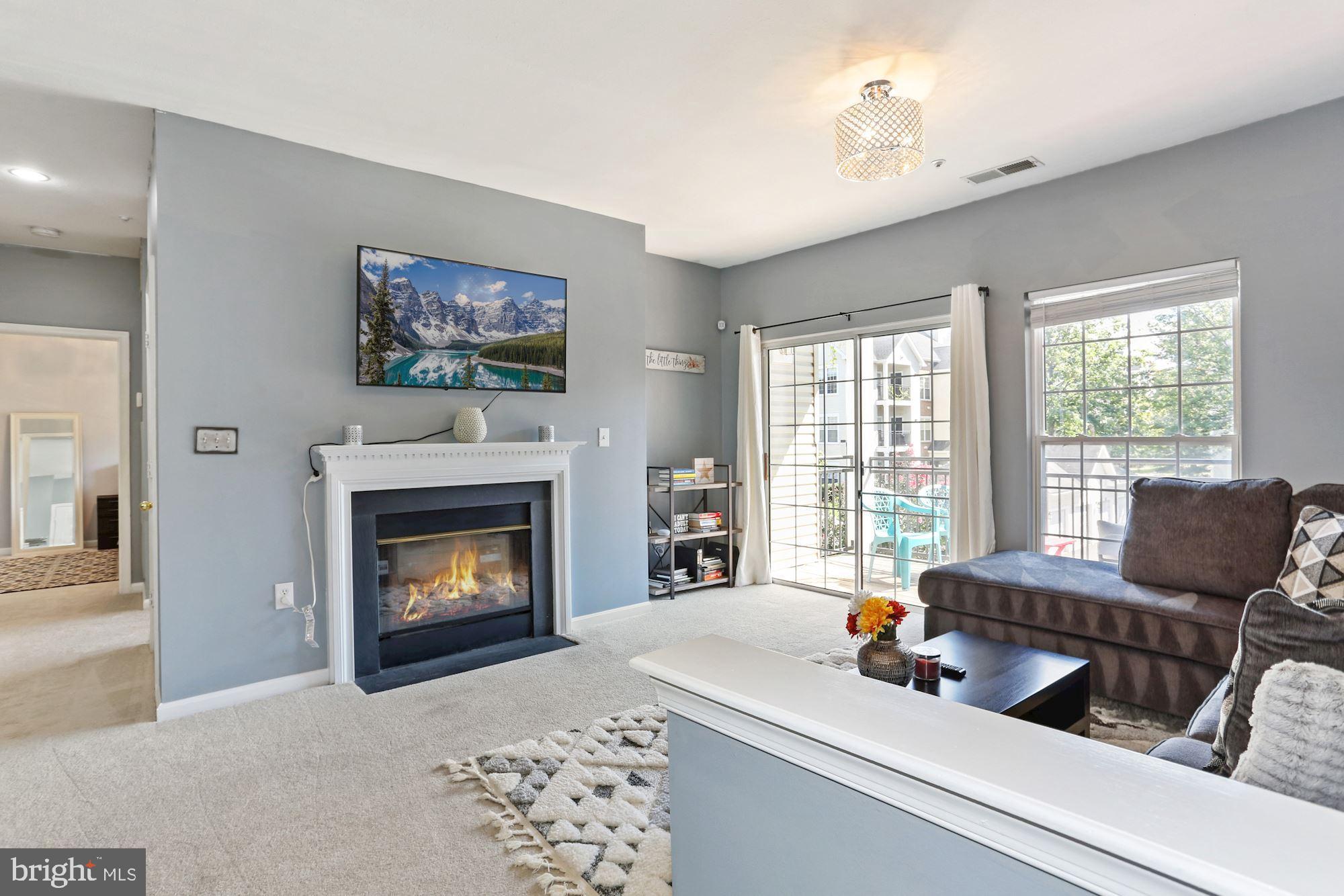 Living Room w/ Cozy Gas Fireplace