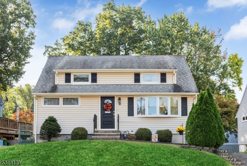 a view of house with a yard