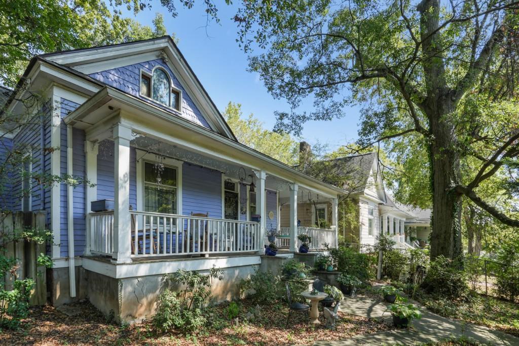 front view of a house with a porch