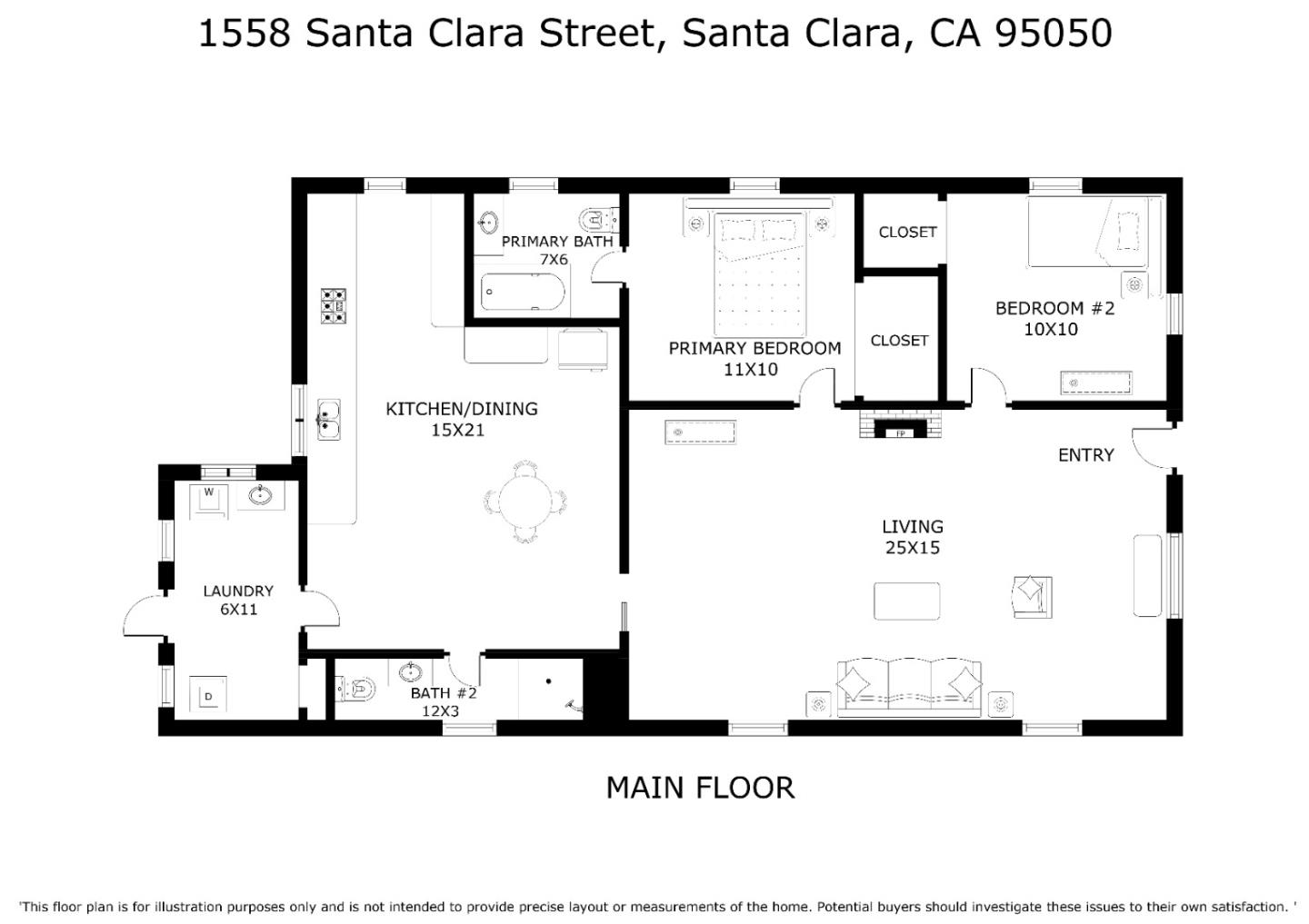 1558 Santa Clara St, SANTA CLARA, CA 95050, MLS# ML81840060