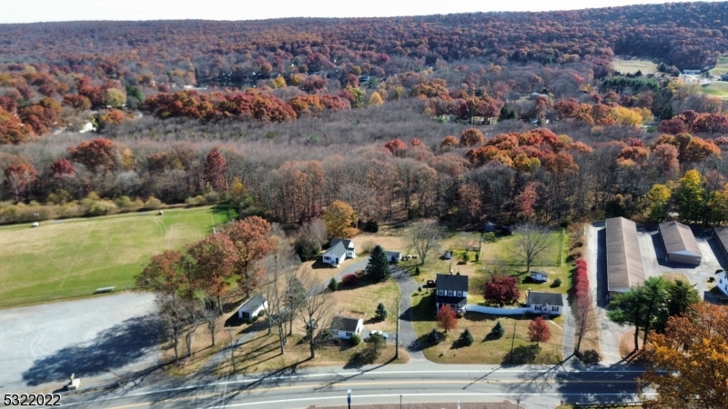 an aerial view of multiple house