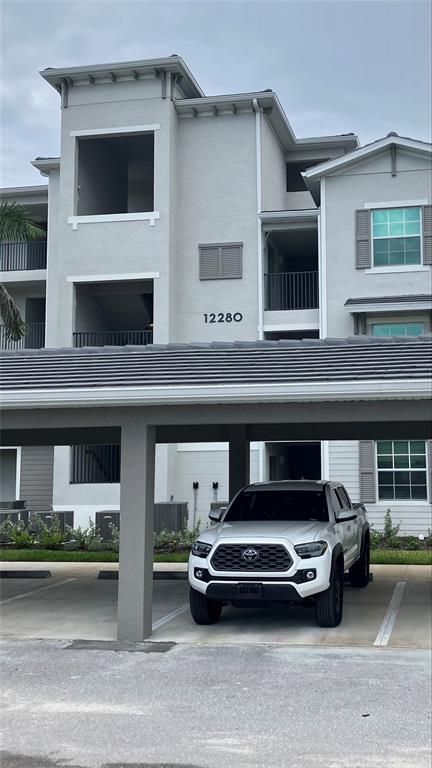 a car parked in front of a house