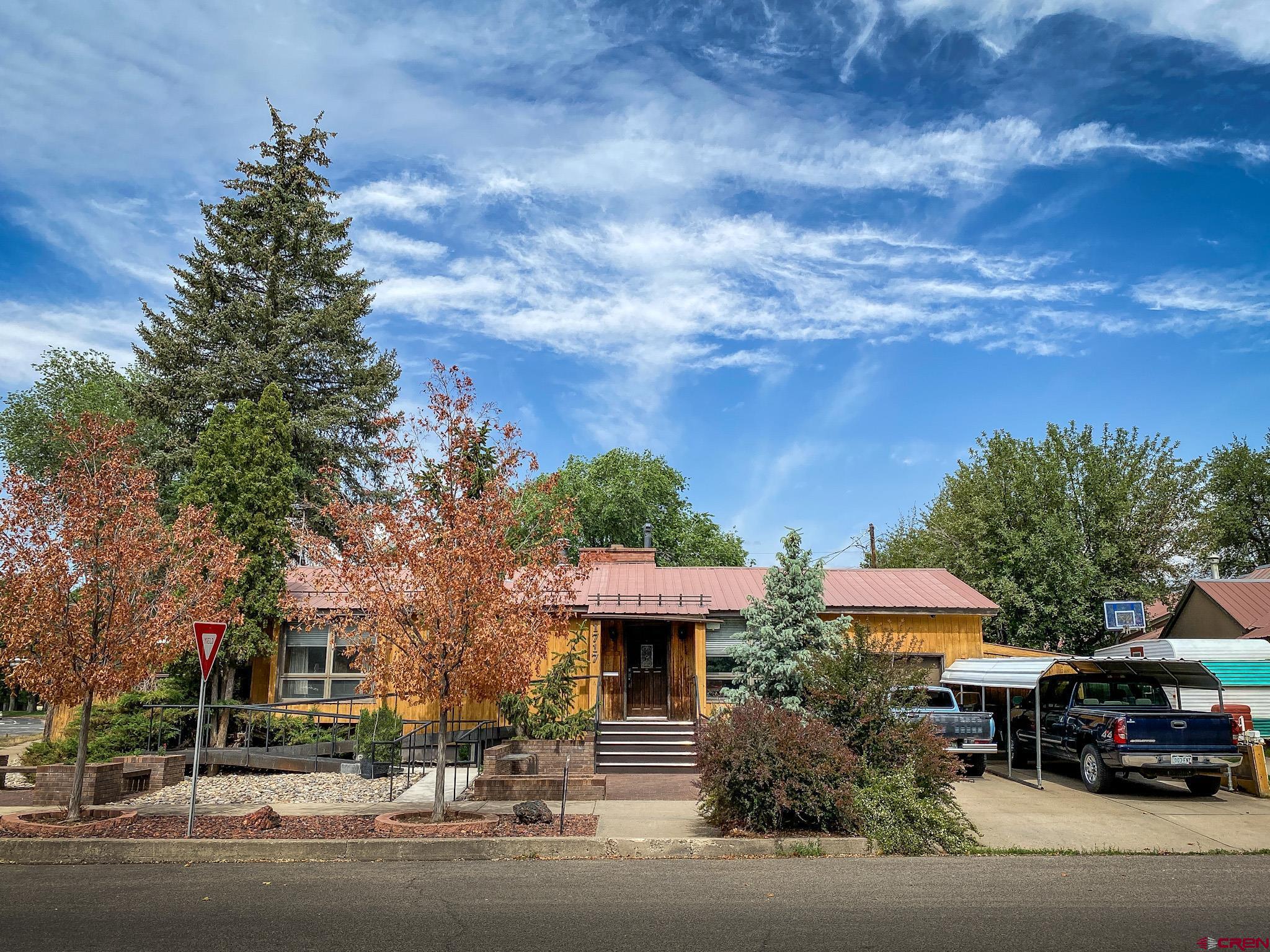 front view of house with a street