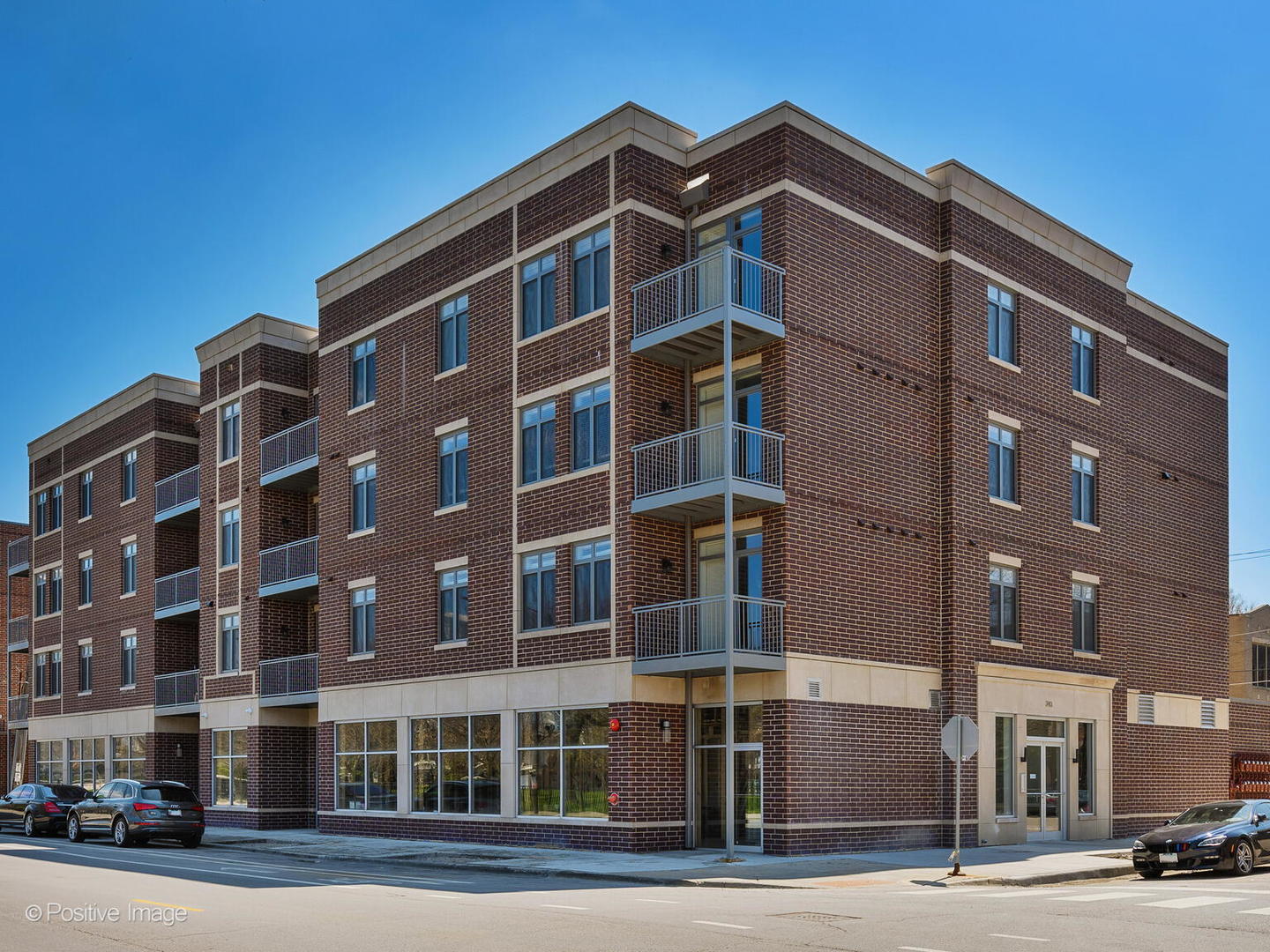 a view of a building with a street