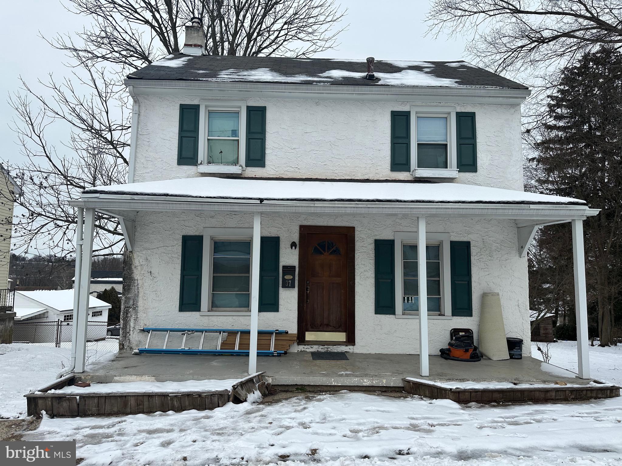 a front view of a house