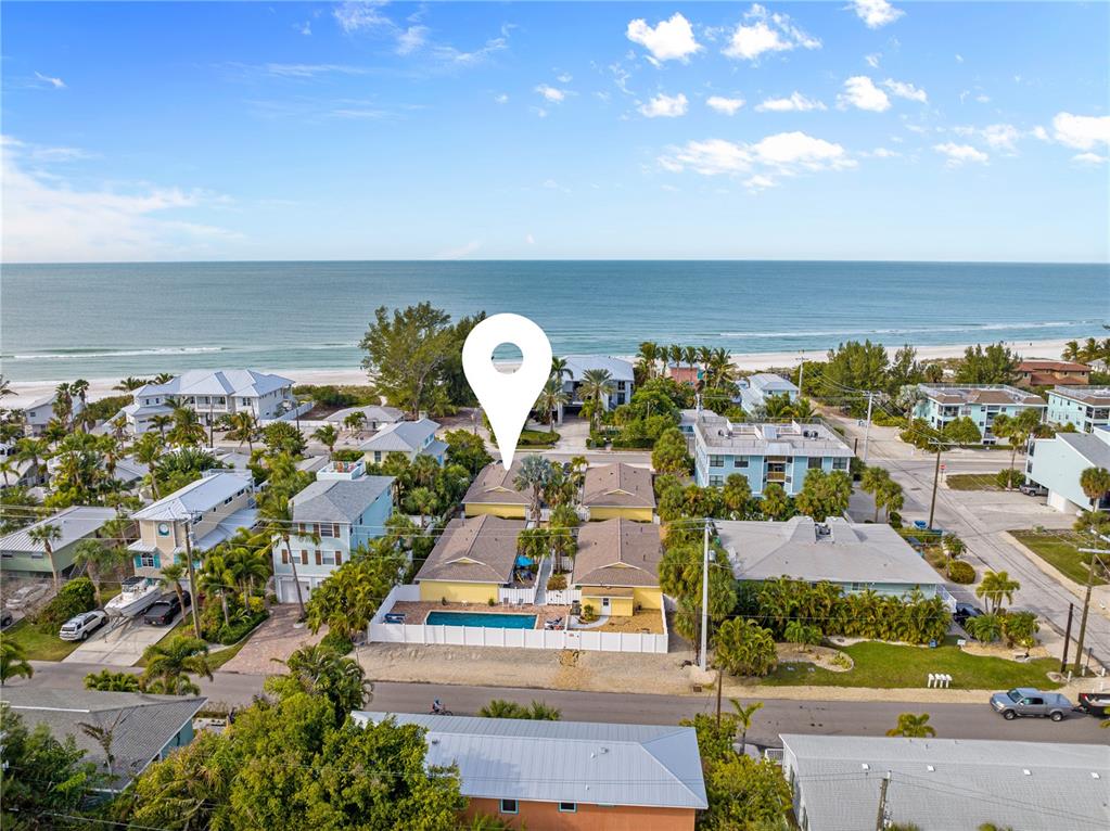 an aerial view of multiple house