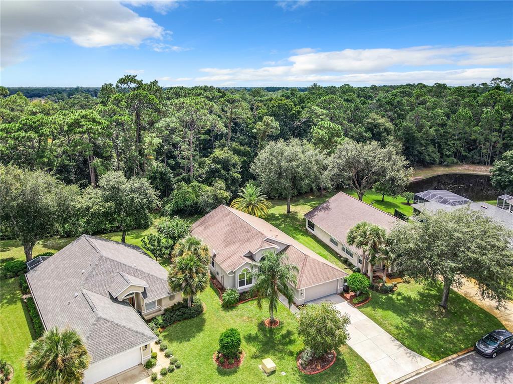 an aerial view of multiple house