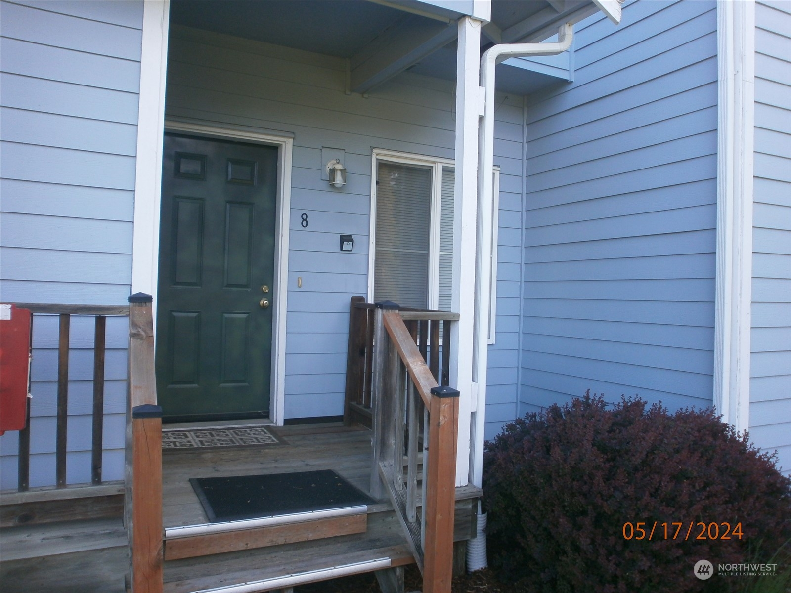 a view of front door of house