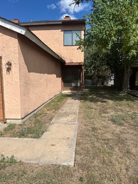 a backyard of a house