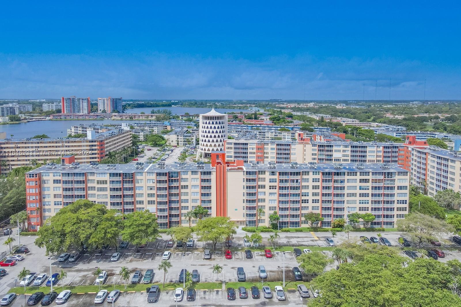 a view of a city with tall buildings