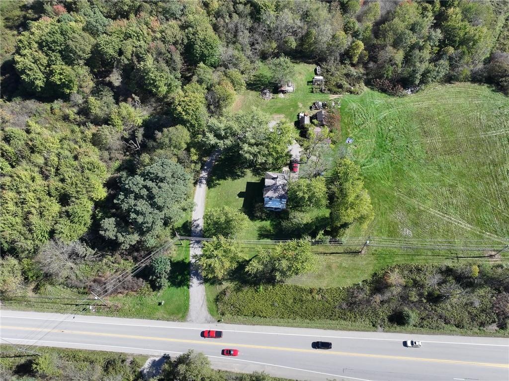 a view of yard with green space