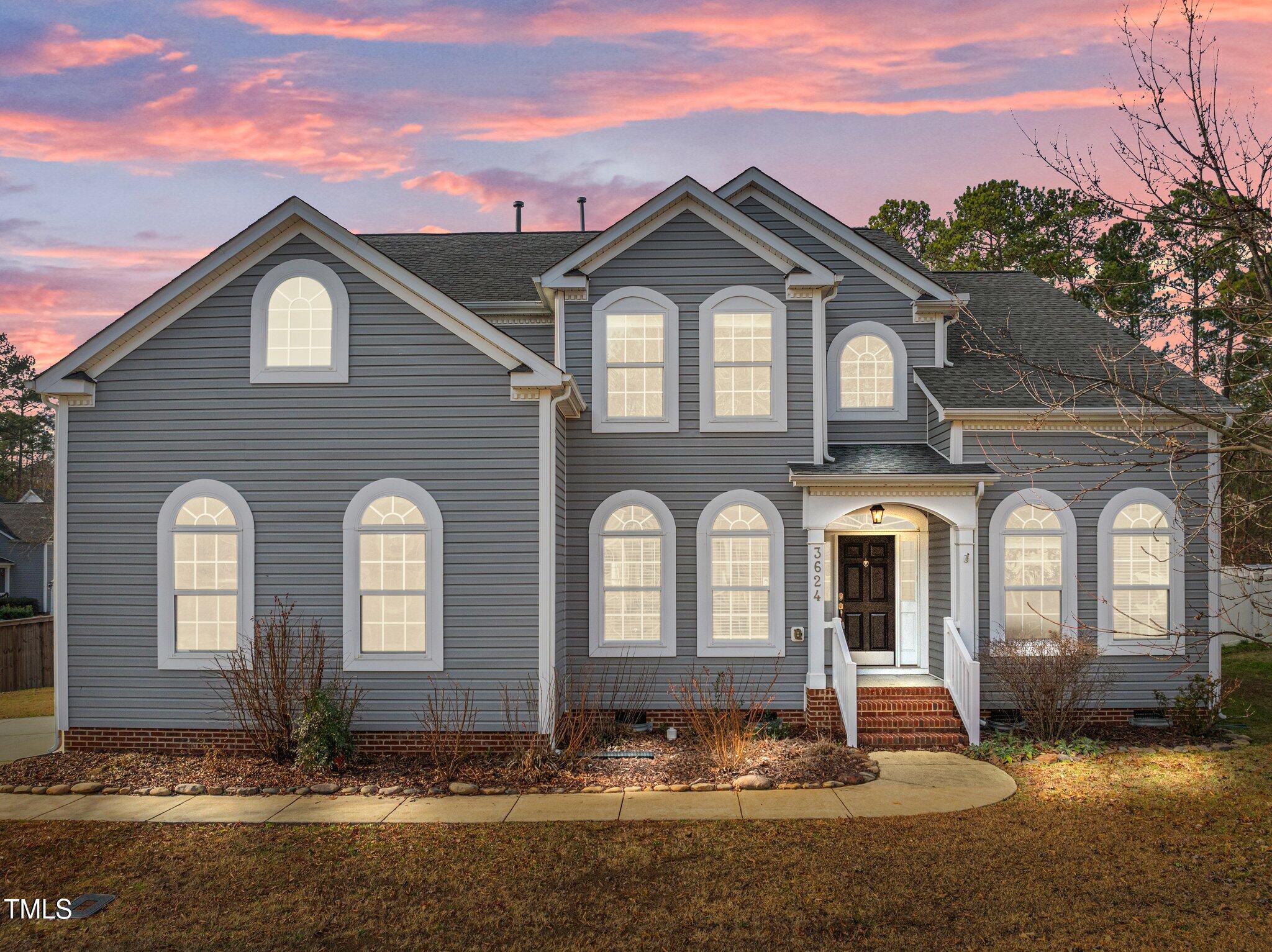 a front view of a house