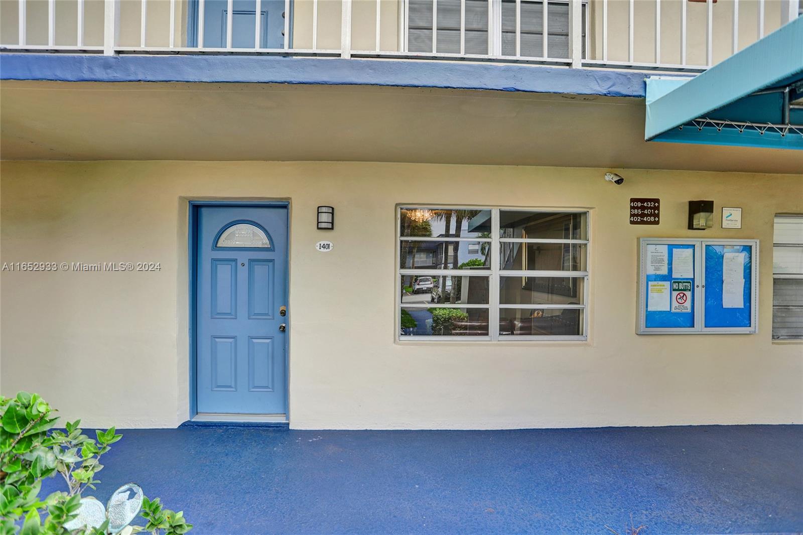 a view of front door of house