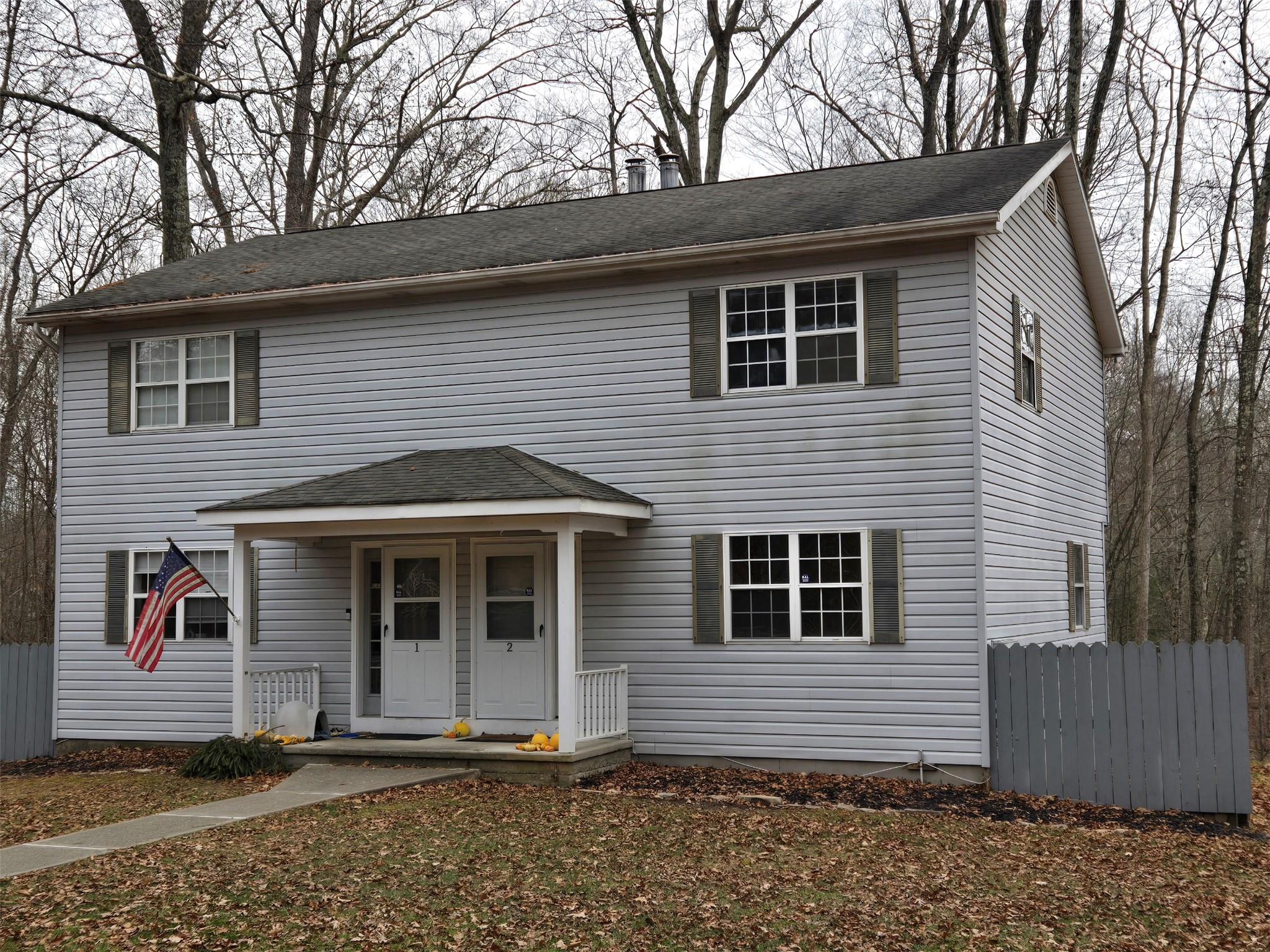 View of front of home with a porch