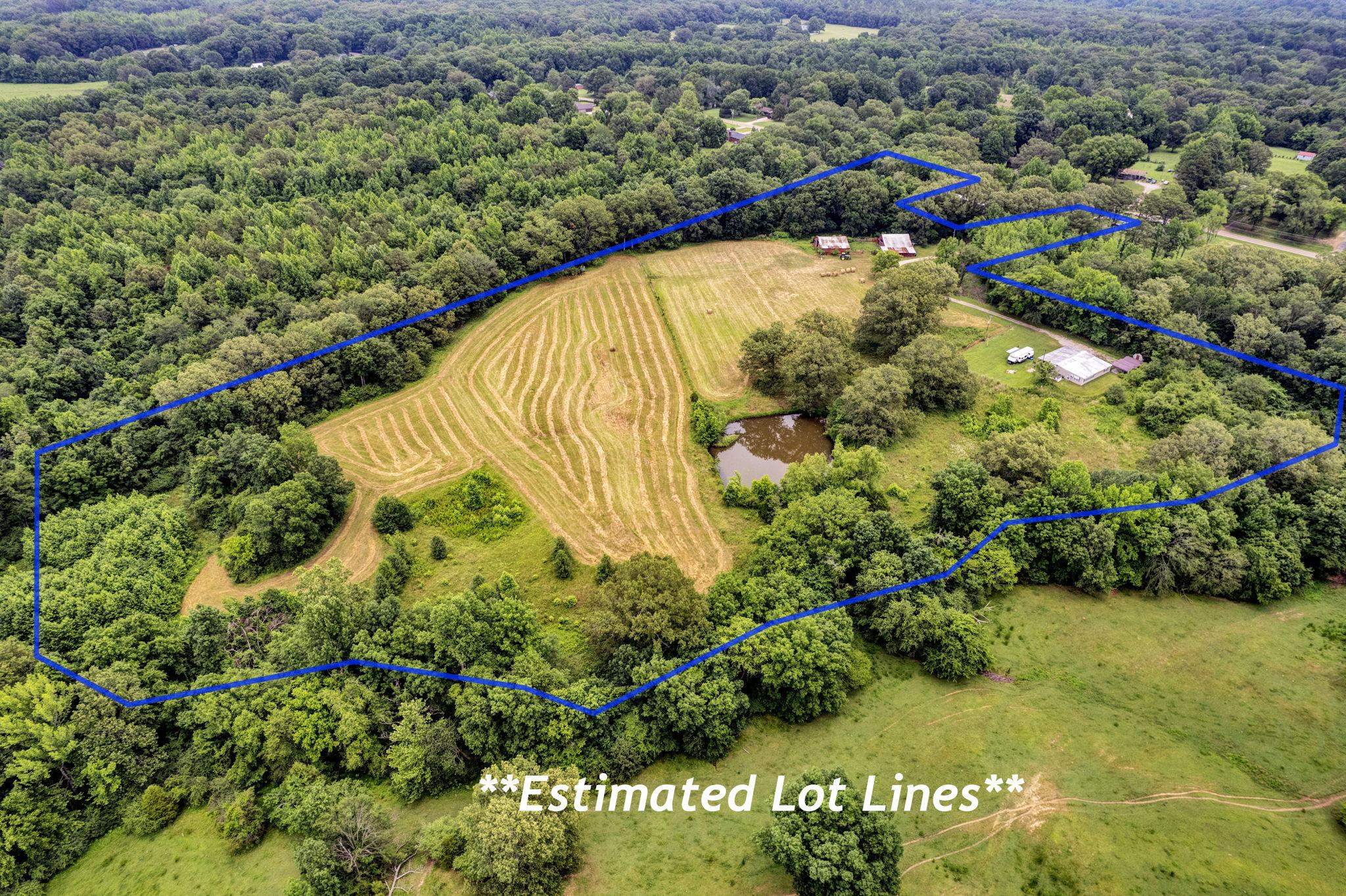 Aerial view with a rural view