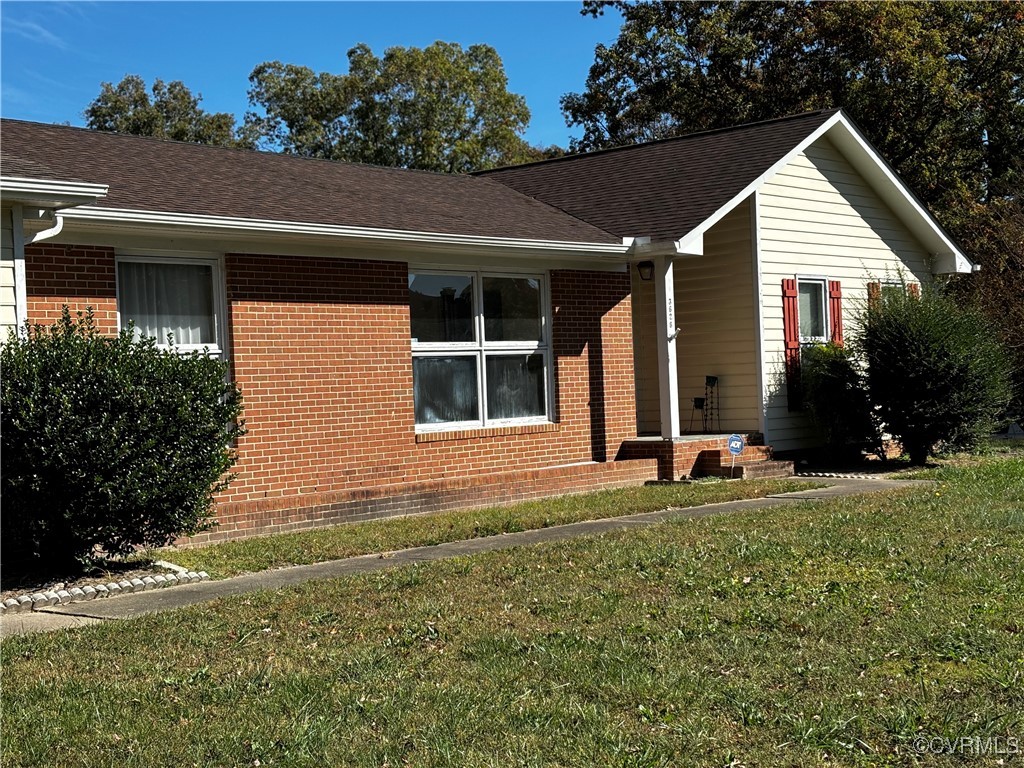 Front of home left side view