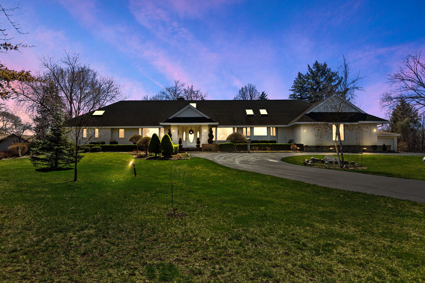 a house view with a garden space