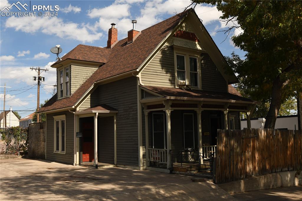 a front view of a house