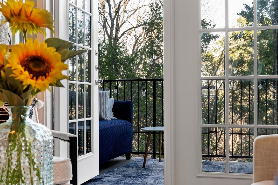 a view of balcony and patio