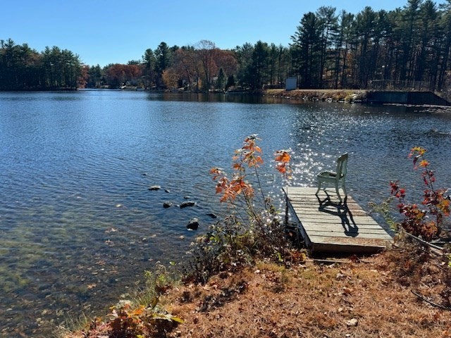 a view of a lake with outdoor space