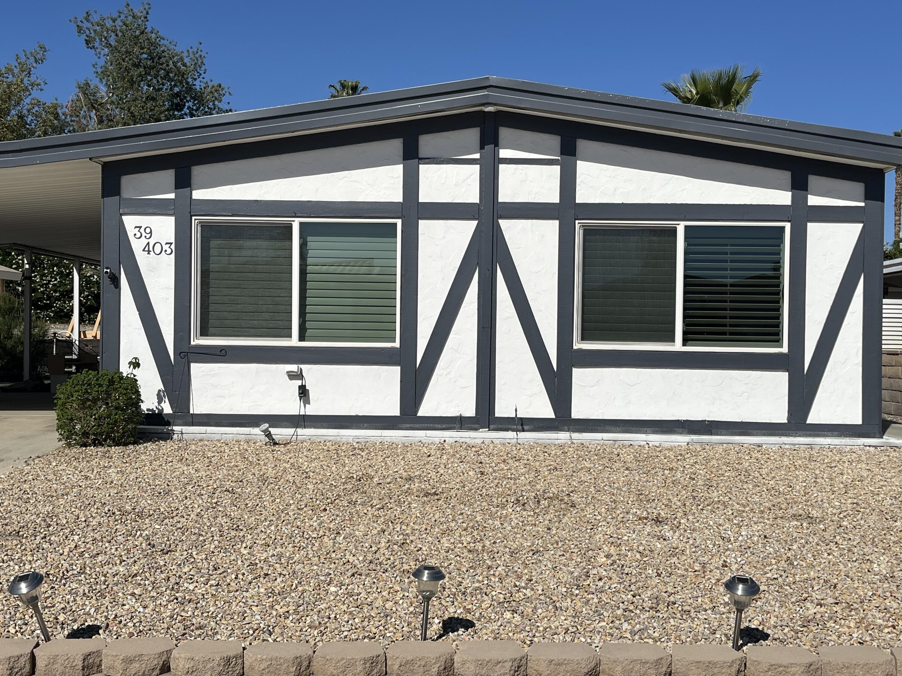 a front view of a house