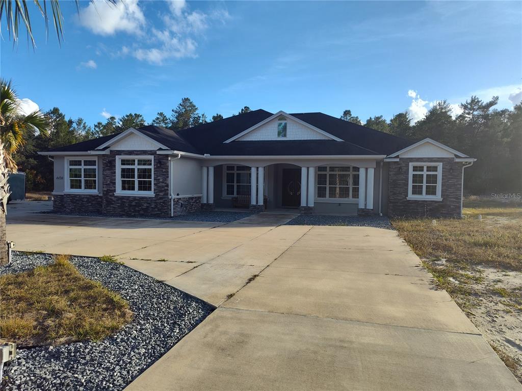 Right driveway to the house