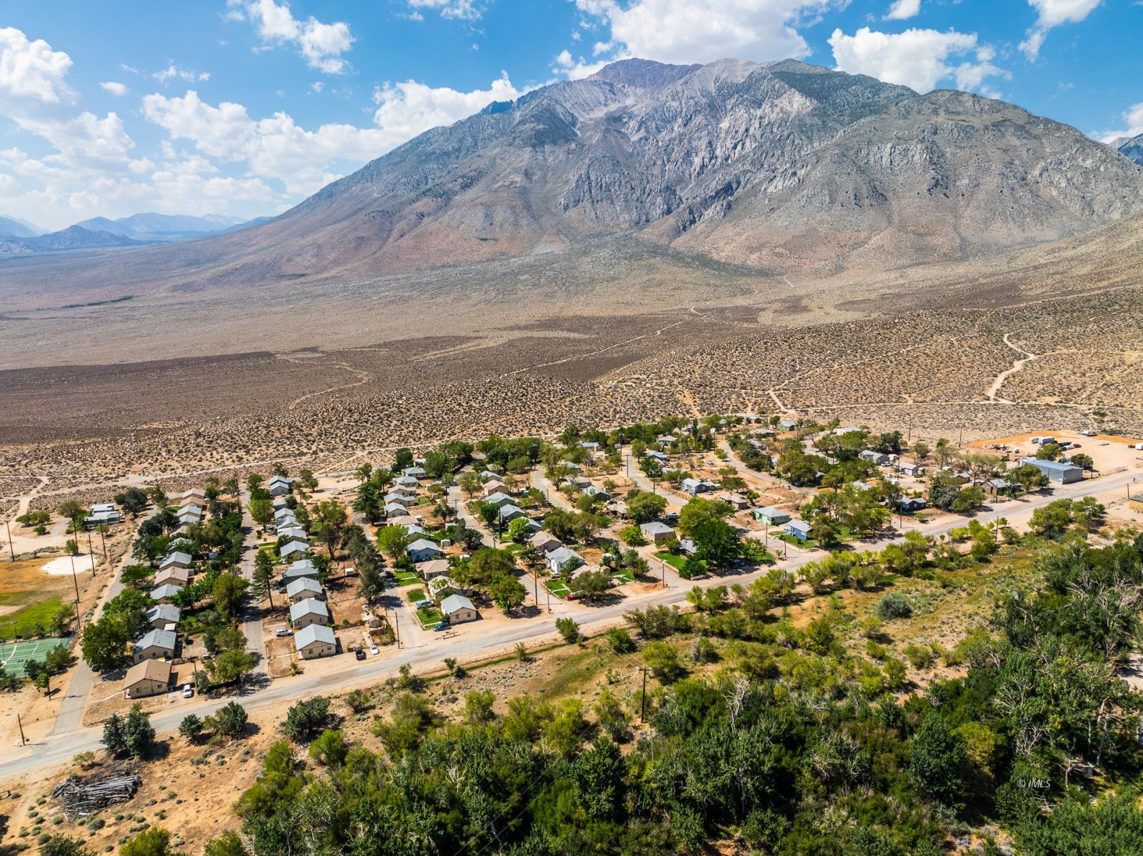 a view of city and mountain