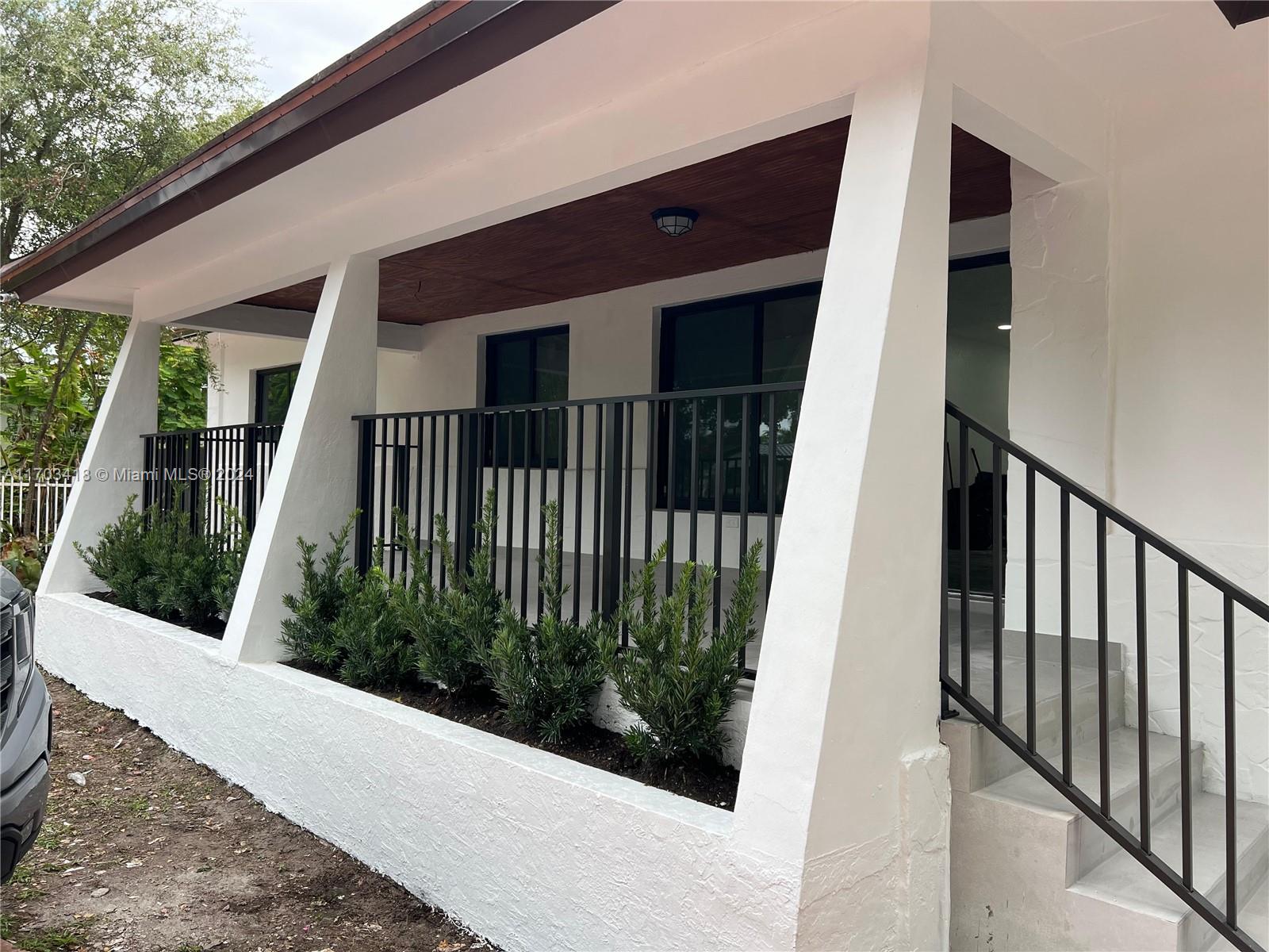 a view of a porch