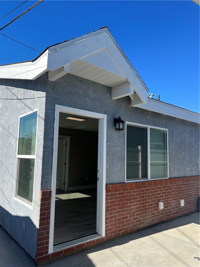 a view of front door of house