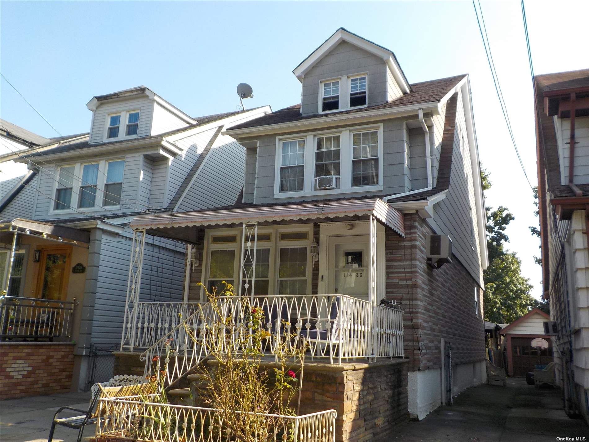 a front view of a house