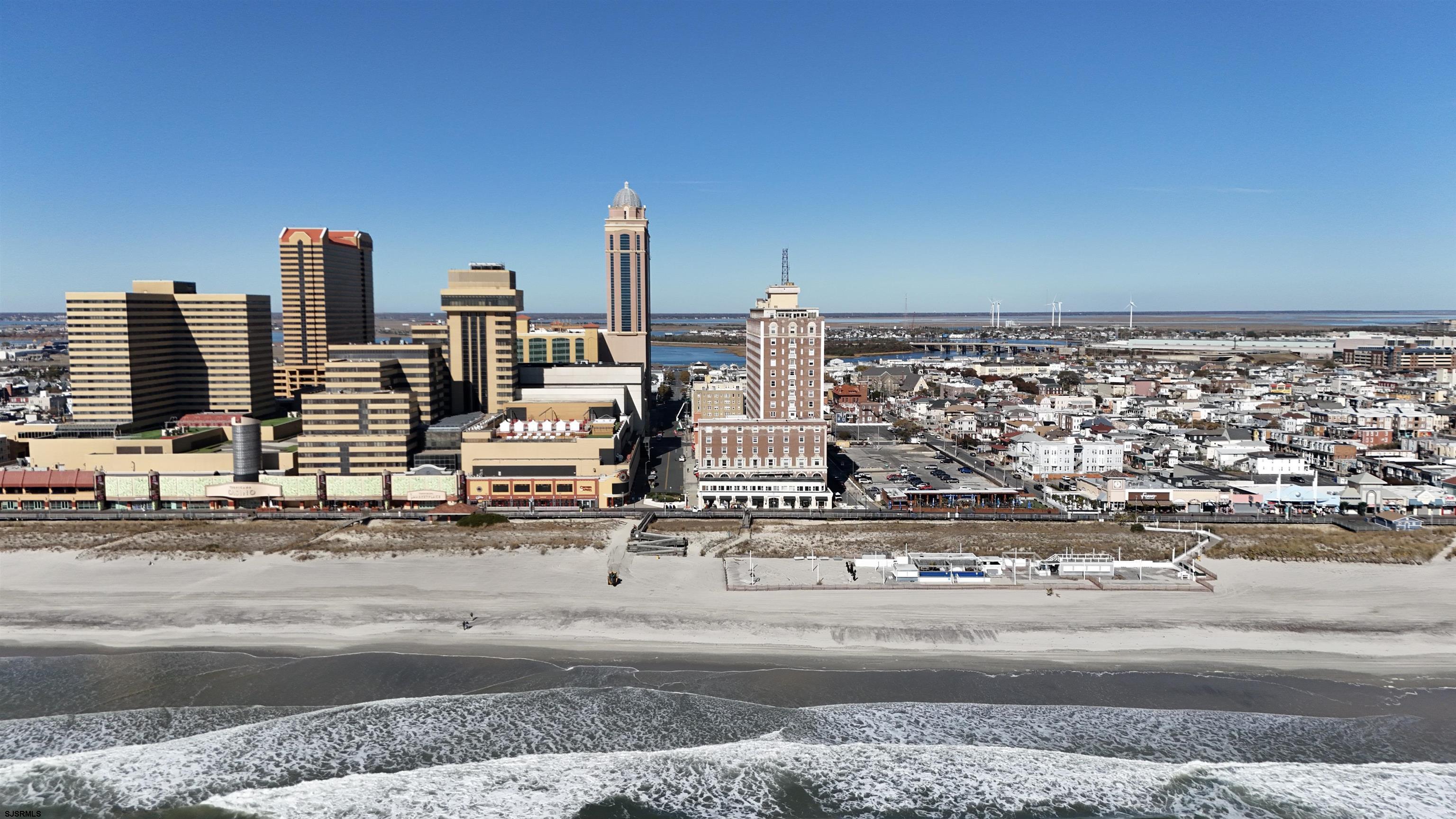 a view of a city with tall buildings