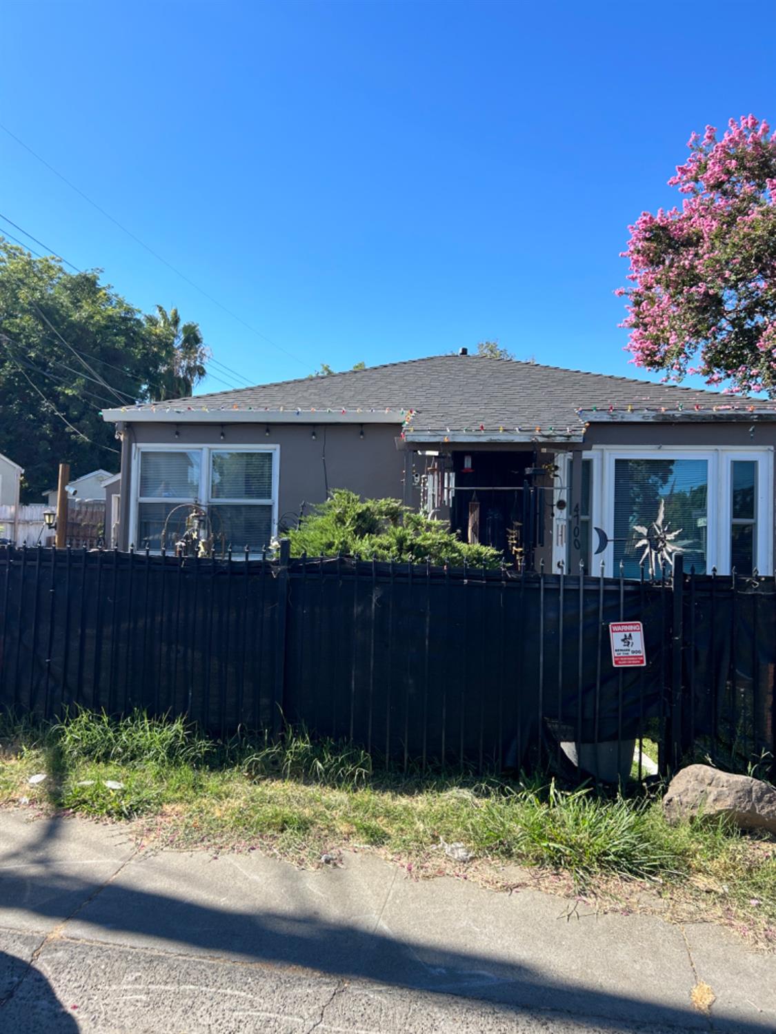 a front view of a house