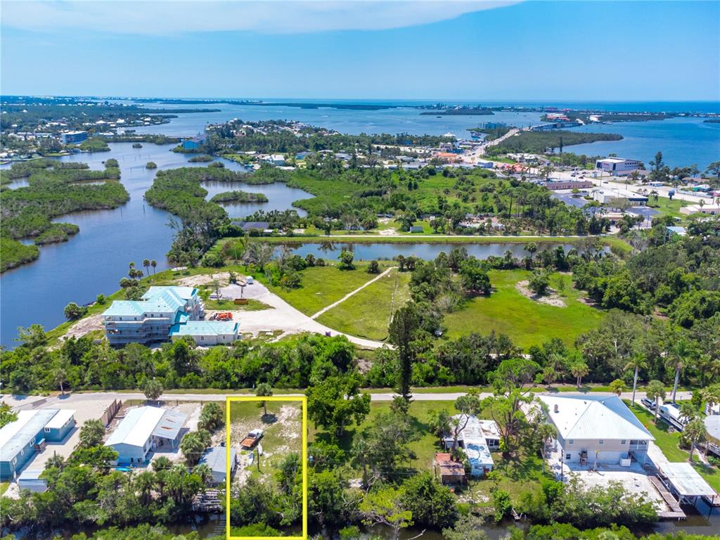 an aerial view of multiple house