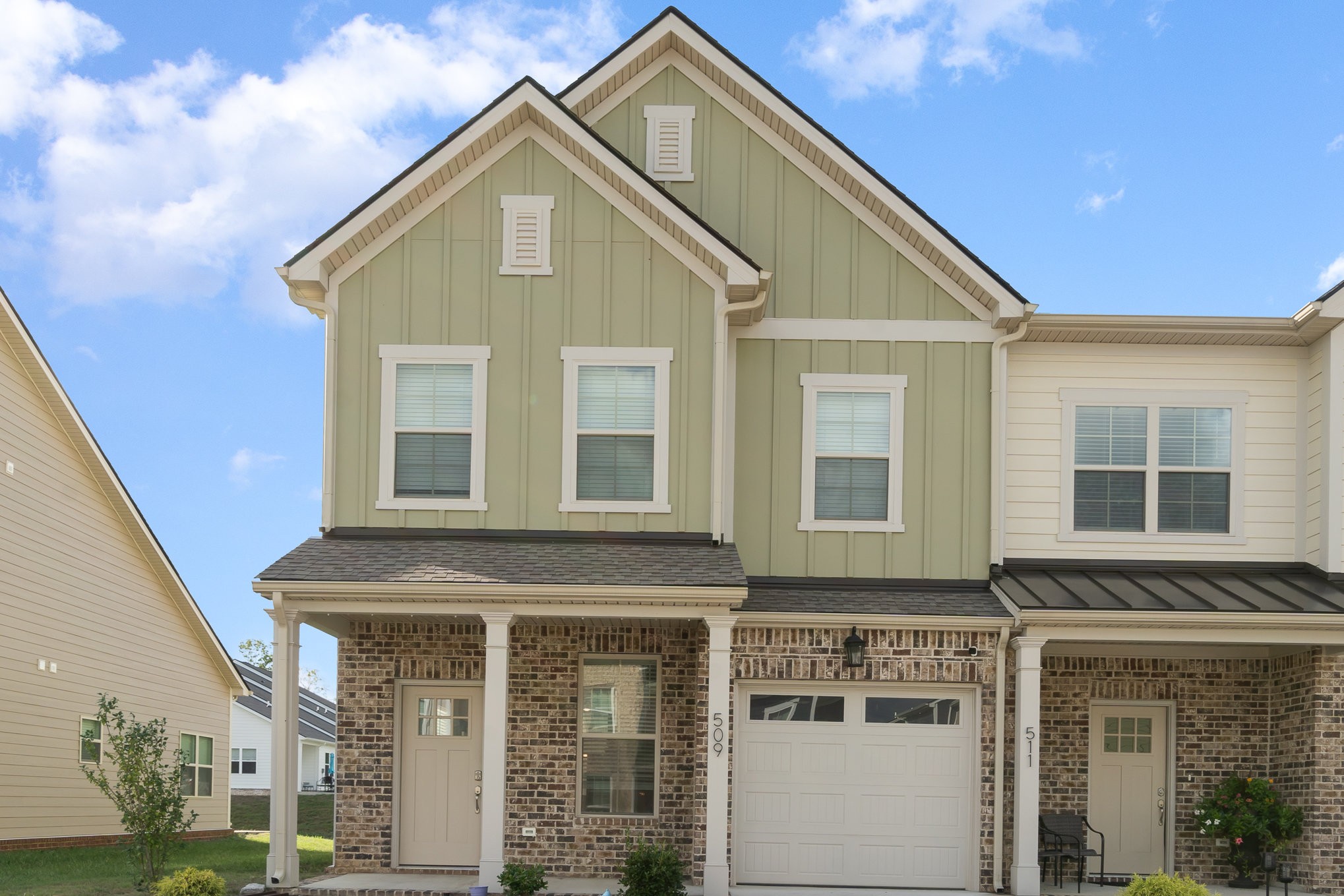 a front view of a house