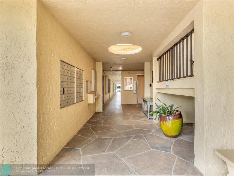 a view of an entryway with sitting area