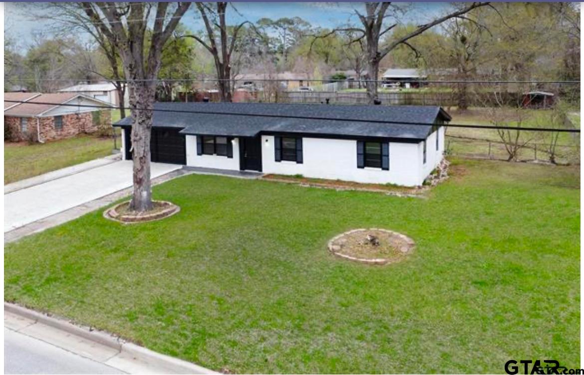 a house view with a garden space